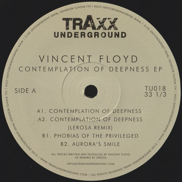 VINCENT FLOYD - CONTEMPLATION OF DEEPNESS (EP) - 12 Inch vinyl